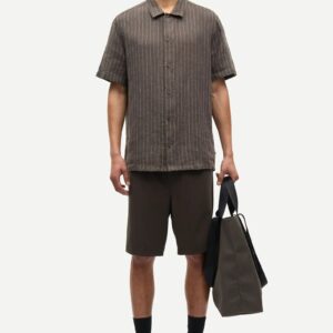 Saavan JX Shirt Black Olive Stripe