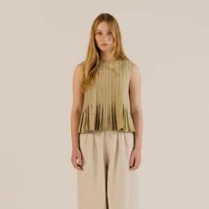 Minnie Top Ochre Stripe