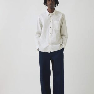 Jaquard Stripe Shirt Shale Stone