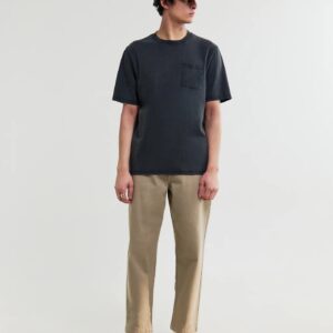 Dean Pocket Tee Compact Cotton Washed Black