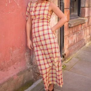 Estelle Midi Dress Celery Check